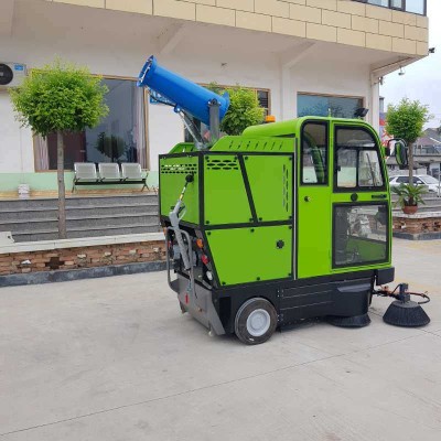 Fully Enclosed Environmental Protection Five Brush Fog Cannon Sweeper Street Ride on Type Road Sweeper